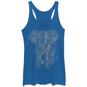 Women's Lost Gods Elephant Print Racerback Tank Top