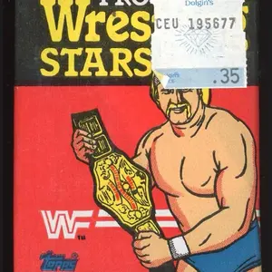 WWF 1985 Topps Pro Wrestling Stars Wax Pack with Price Sticker, CEU 195677, Featuring Iconic Wrestler Design