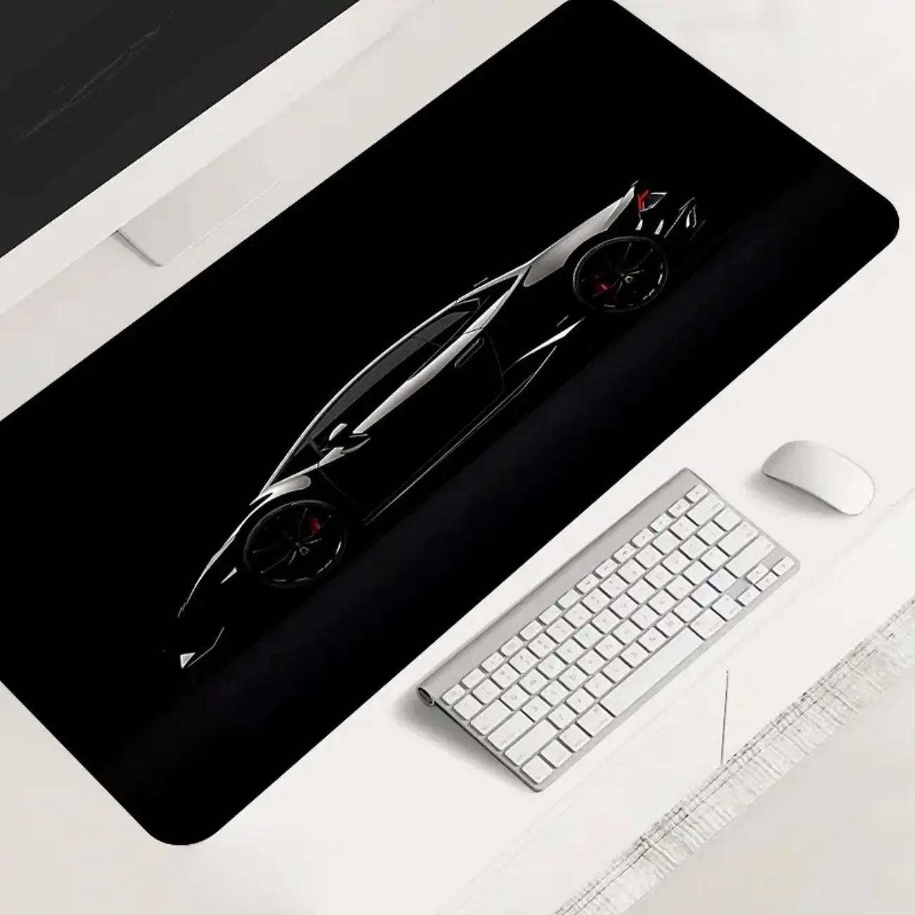 Extra large racing mouse pad, sleek automotive design, high-speed theme, anti-slip rubber lock edge high-definition printing, suitable for computers, laptops, offices, homes, Gaming Mousepad, Non Slip Mousepad