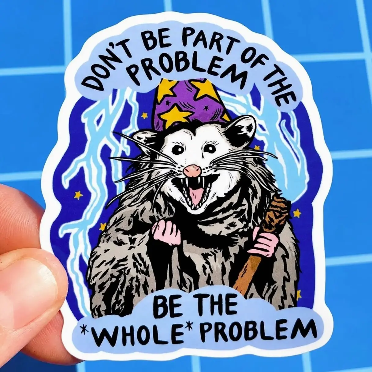 Possum Meme Sticker Opposum Decal Hillarious Gift Thinking of You Dark Humor Gift Ironic Boyfriend Sarcastic Weirdcore Cool Stuff Teen Gift
