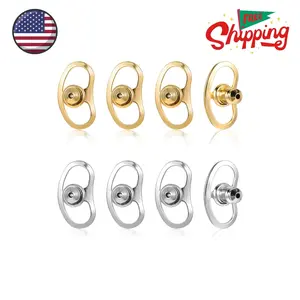 Earring Lifters Backs, 8 Pcs Earring Backs for Droopy Ears Locking Earrings Back