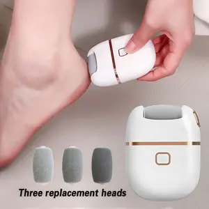 Electric Foot Callus Remover with 3 Replaceable Heads, 2-Speed Control, Integrated One-Piece Design