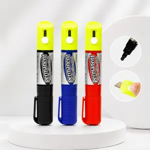 【DealsForYouDays】Free ship 3-Color Permanent Marker Set with Built-in Package Opener, Broad Tip Waterproof Quick Dry Markers for Boxes, Shipping Labels, Warehouse, Office & Home Use