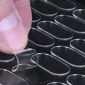 300pcs Adhesive Stick Dots Double Sided Clear Museum Putty, Removable Adhesive Putty For Wall Hanging, Crafts, Balloons, Festival, Party Decorations (0.31" X 0.51")