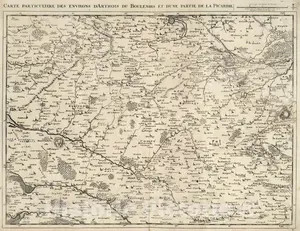Artois, Boulogne, and Picardy, France - 1708 Historical Map Reproduction