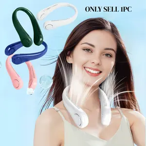 Clearance! 360° Cooling Leafless Bladeless Neck Fan, Portable Neck Fan, Wearable Cooling Fans, 3 Speeds, Portable and Lightweight, 1000mAh Rechargeable, Hands-Free Wearable Personal Fan Unisex Design for Men Women Kids, Perfect for Sports Outdoor Commute
