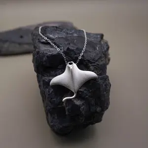 Manta Marine Life Necklace, Diver Pendant
