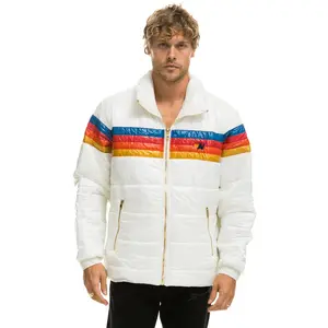 4 STRIPE LUXE TRAVELER JACKET - GLOSSY WHITE