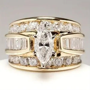 Elegant Shining Cubic Zirconia Ring – Perfect for Weddings Engagements Promises and Bridal Eternity Moments Ideal Gift for Anniversaries Valentine’s Day and Christmas