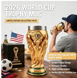 2026 Soccer Trophy Cup USA Canada Mexico World Cup Fan Collectible Decor Sturdy Trophy Shape