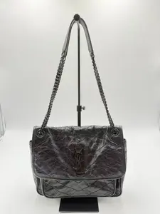 Pre-owned Yves Saint Laurent Leather Shoulder Bags CALUX Saint Laurent Niki black