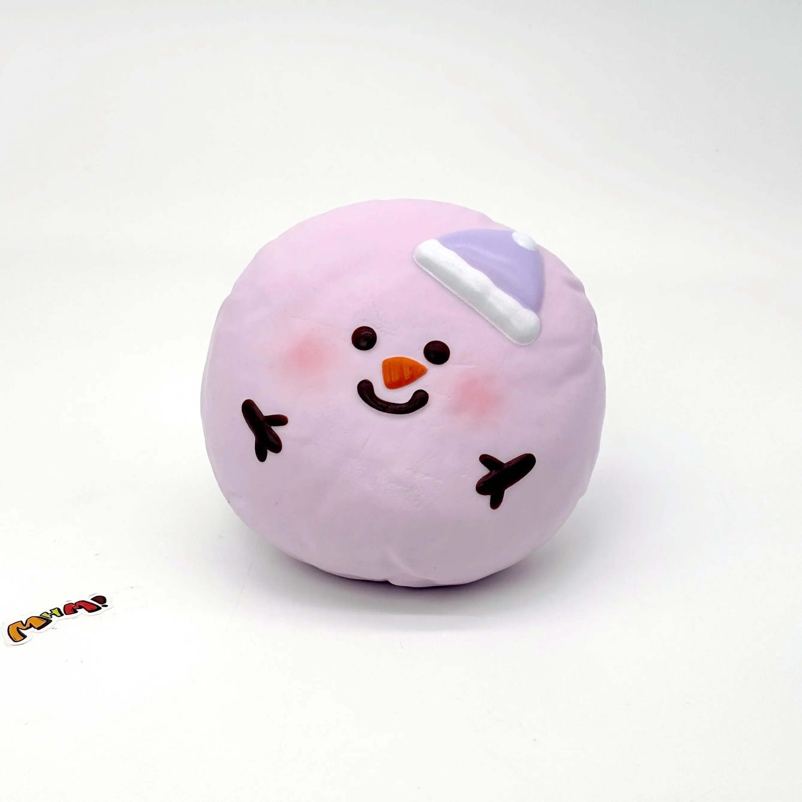 MHM Snowman Egg Custard Cookie Slow-Rising Squishy Toy, Satisfying Decompression Squeeze Sensory Squishies, Soft Food-Themed Fidget Toy with Sticky Texture, Cute Kawaii Gift for Ages 12+, Satisfying Squishy, Fidget Toys