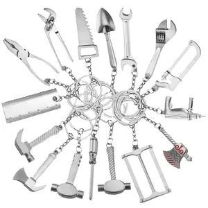 Mini simulation utility key chain metal wrench pliers key pendant key fob