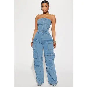 Dixie Denim Jumpsuit - Denim Dixie Denim Jumpsuit - Denim