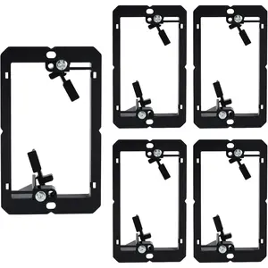 5 PCS Low Voltage Mounting Bracket Ideal for Single Gang Wall Plate HDMI Telephone Wires Network Cables Coaxial and Speaker Cables Black
