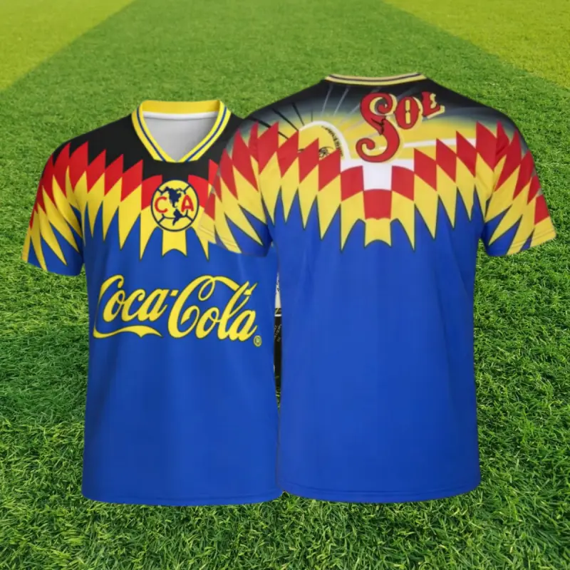 94 95 96 Home  Away Retro Blue Short Sleeve  Soccer  Football Shirt