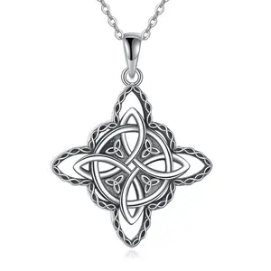 S925 sterling silver women's witch's knot necklace can be given as a gift or worn by yourself