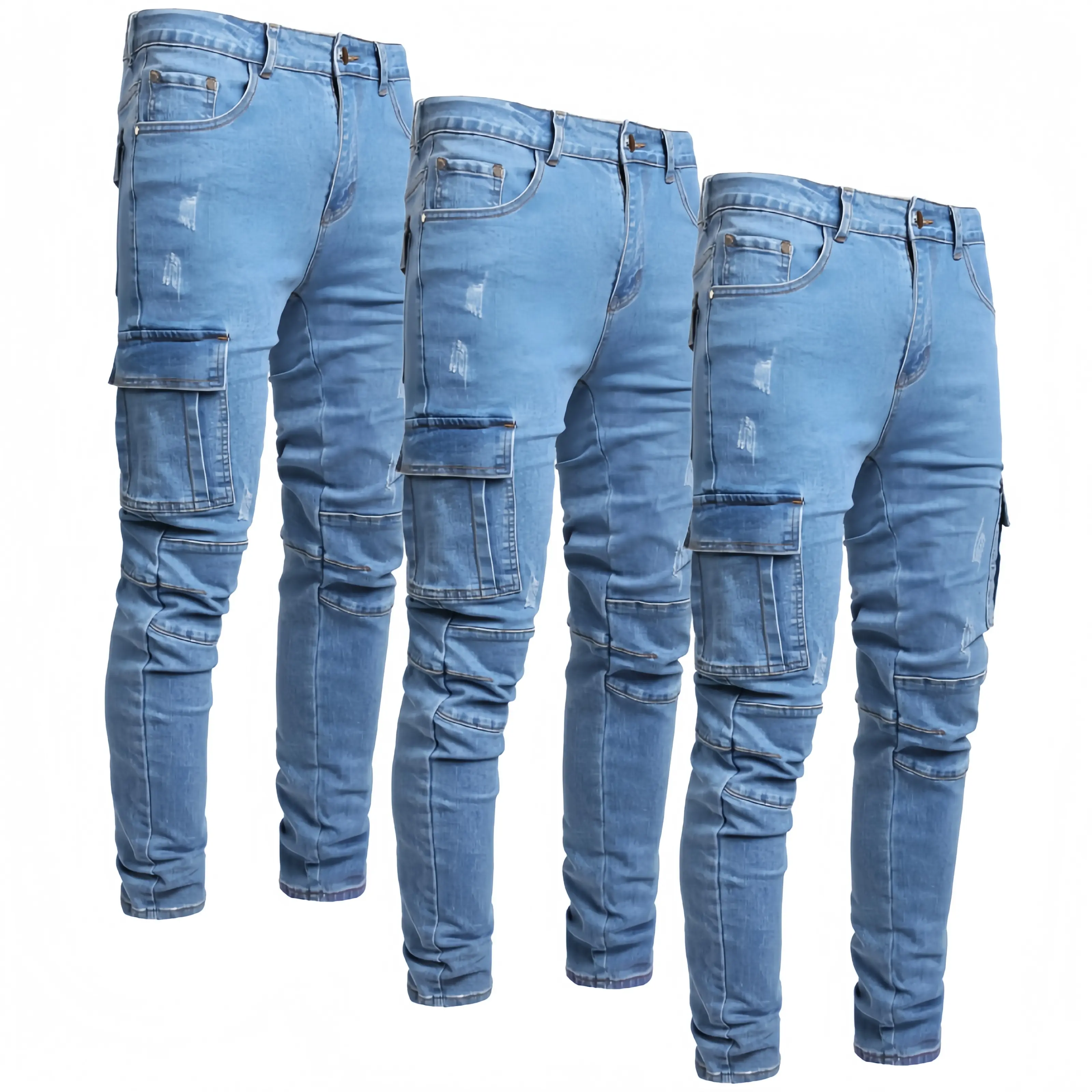 (3 Pack)Mid Blue-Mid Blue-Mid Blue