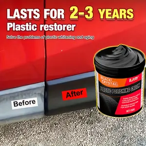 150g Universal Plastic & Rubber Repair Paste - Restores Shine, Fades & Scratches, Anti-Aging Formula for Car Interiors, Tires, Plastic Surfaces - Easy-Apply Restorer Wax
