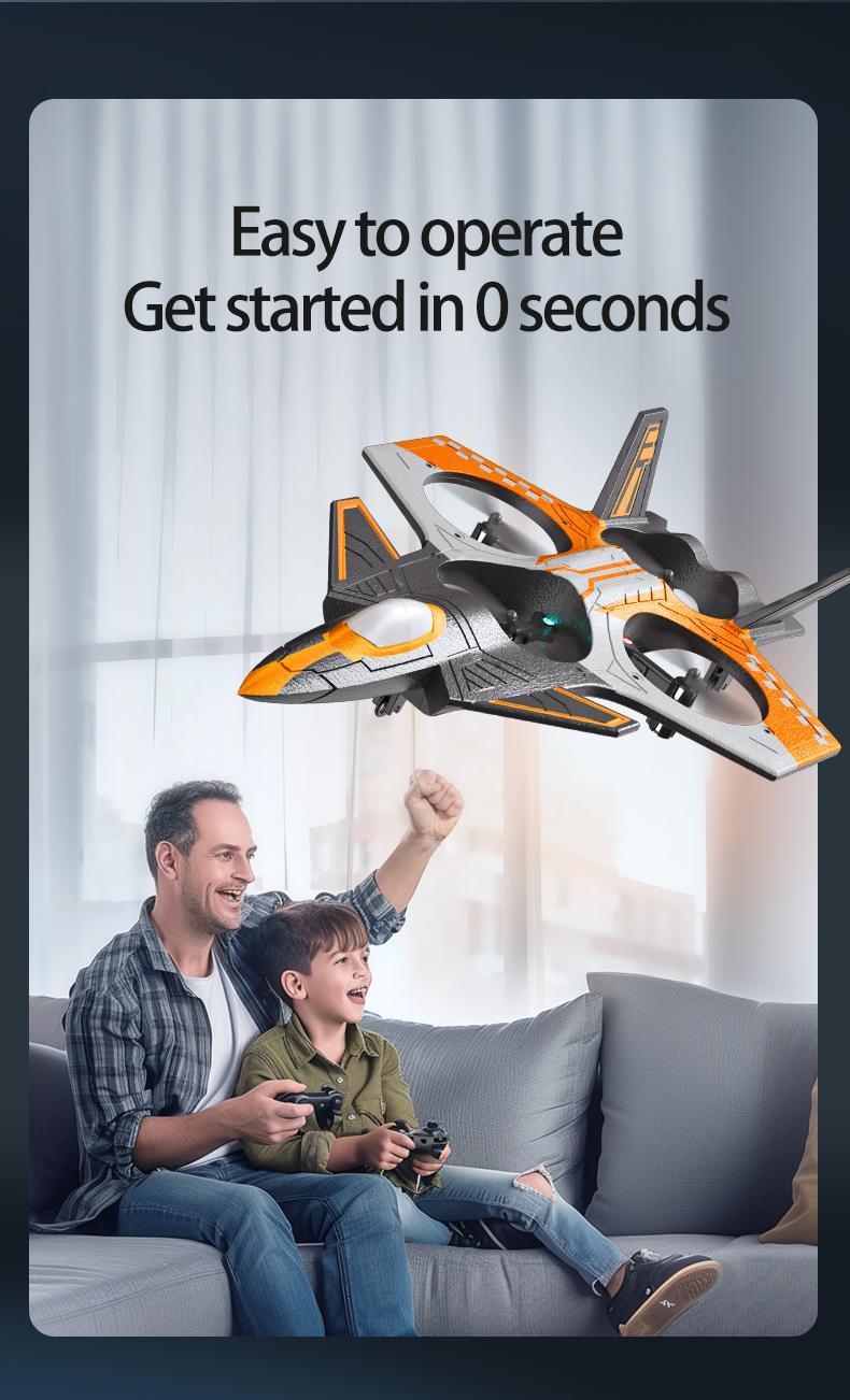 TongLi Foam Remote Control Airplane, Aerial Photography Drone, Children's Remote Control Airplane, Drop-resistant Foam Airplane, Stunt Remote Control Airplane, Suitable for Children Aged 8-12 Christmas Halloween Thanksgiving gift