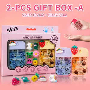 Wish Gift Box Set Power Mist Hydrating Hand Sanitizer Spray 1.5 fl oz Cute Portable Travel Size DIY Gift for Children Aroma Hygiene Products