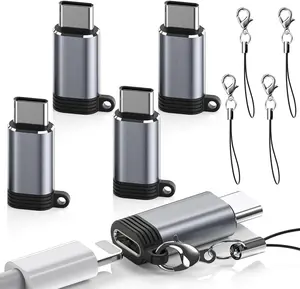 5 Pack USB C to Lightning Charge Adapter for iPhone 16 15, Lightning to USB C Adapter with Fast Charge Data Transfer for iPhone 16 15 Plus Pro Max, Galaxy S24 S23, Pixel 8 7 6, iPad Pro, Macbook Pro