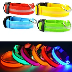 Waterproof Flashing Pet Collar, Adjustable Safety Light Collar for Dogs & Cats