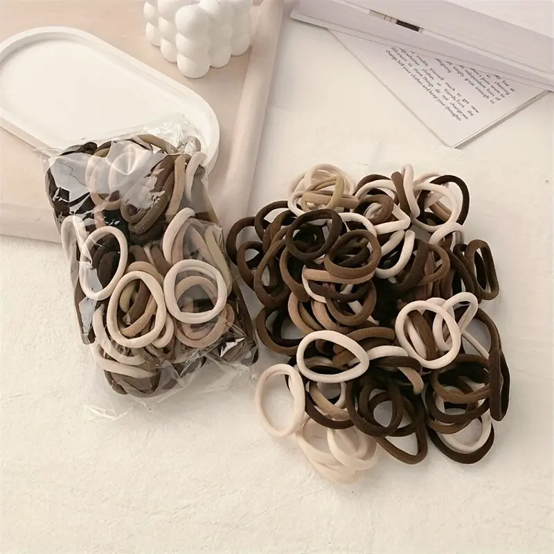 50 Pcs Hair Ties for Women - No Damage Elastic Hair Bands for Thick, Thin, or Fine Hair Styles