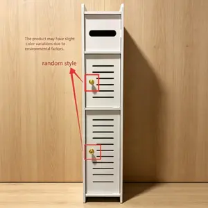 White double-door cabinet, white modern bathroom storage cabinet, heavy-duty corner rack unit, space-saving toiletries organizer, easy-to-assemble cabinet, multifunctional storage shelf, minimalist design