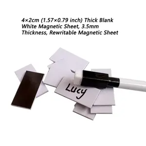 4x2cm Erasable Magnetic Tiles, 54pcs Set, Thick Magnets, Adhesive to Iron Surfaces, Ideal for Fridge, Whiteboard, Office, Classroom