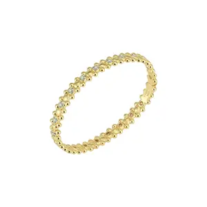 CERBERUS Bangle with Moissanites 14K Gold Vermeil
