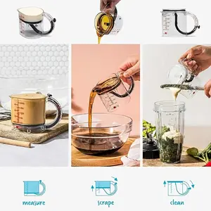 Multi functional adjustable measuring cup set, durable kitchen tools, easy to clean design, ideal choice for cooking and baking essentials, space saving structure, Utensils