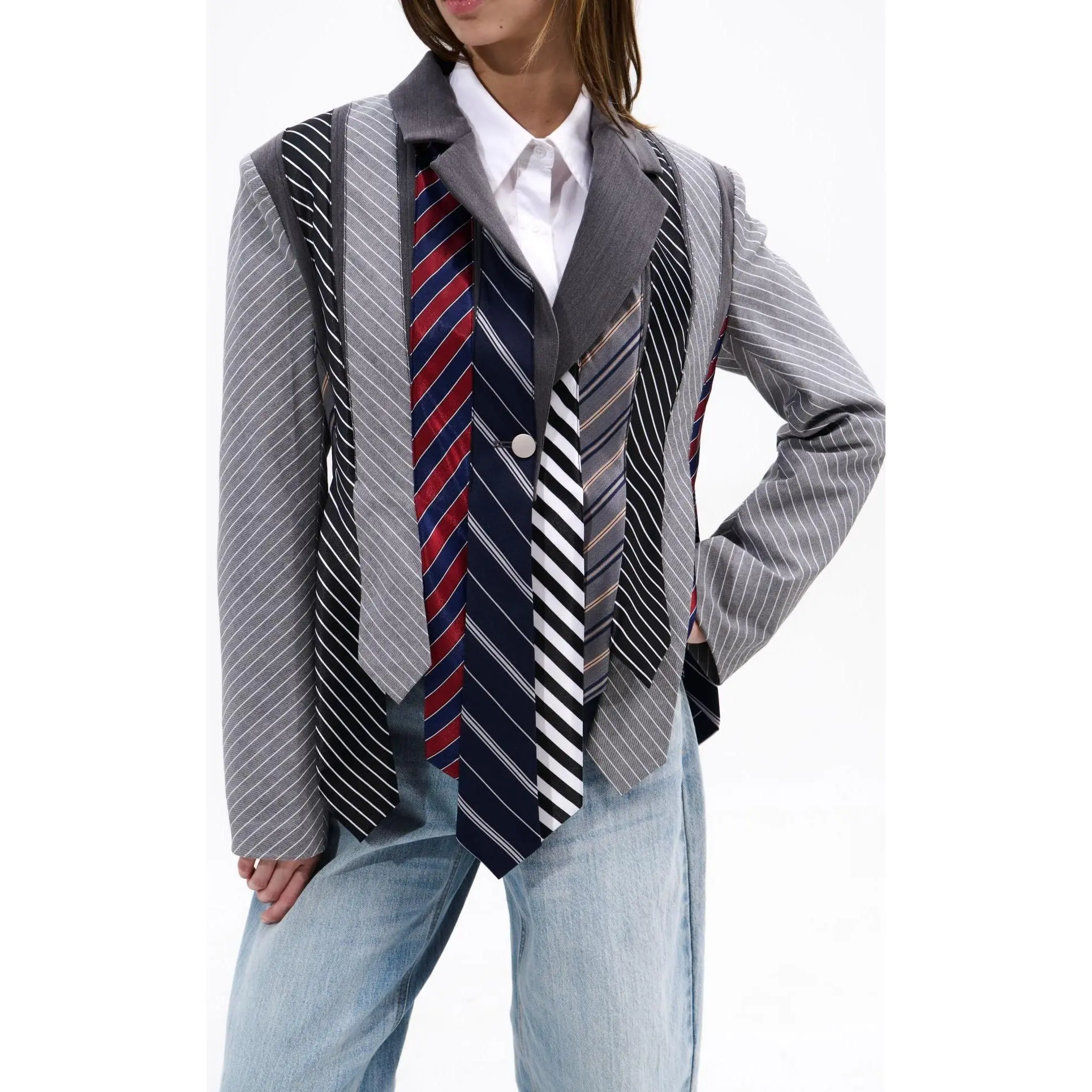 SAVIOR-BLUEMULTI TIE BLAZER