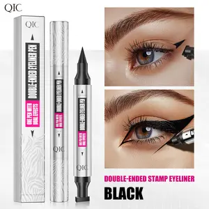 QIC 2-in-1 Eyeliner Stamp Pen Dual-Head Design Wing Stamp & Precision Liquid Liner Quick-Dry Long-Lasting Smudge-Proof Beginner Friendly Makeup Tool