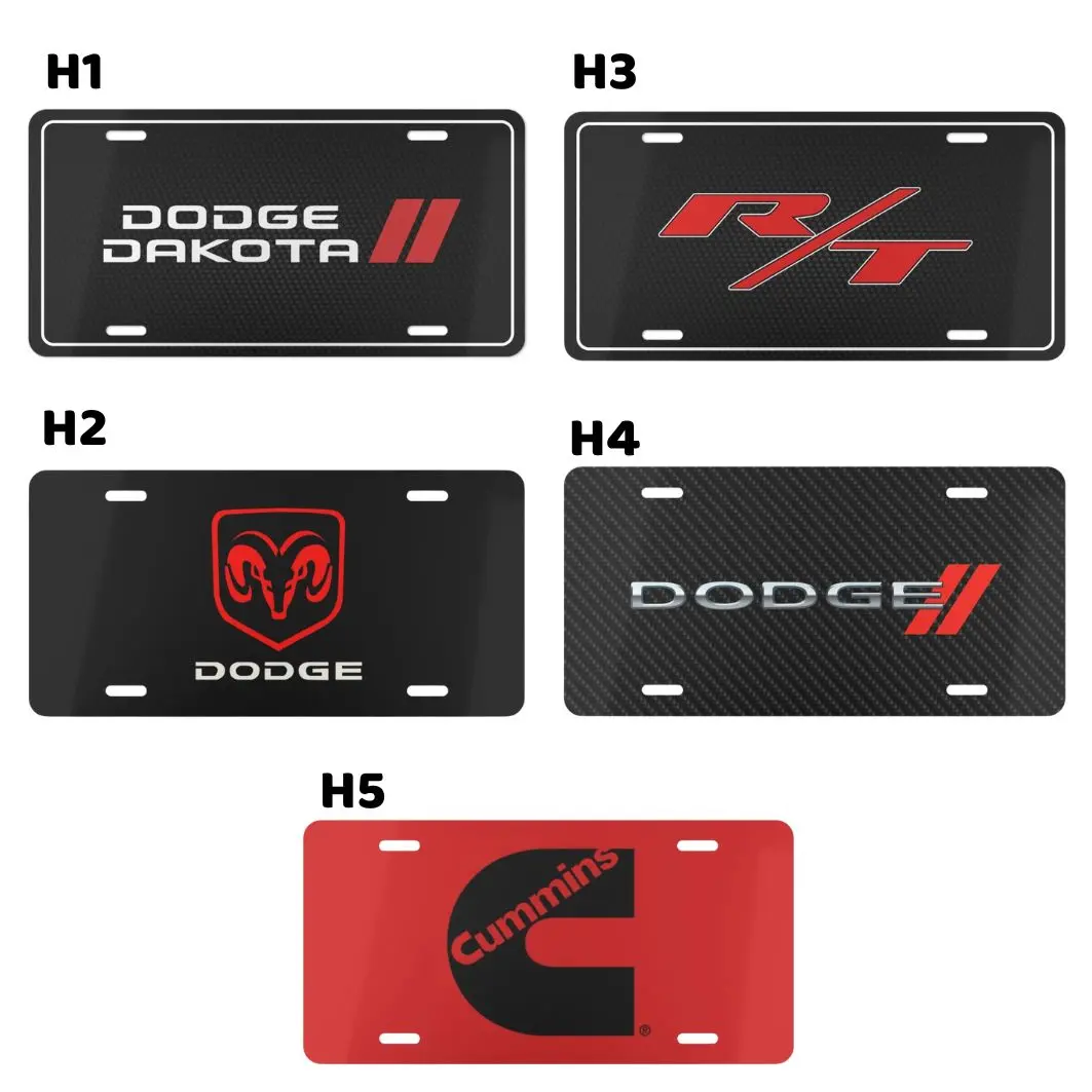 Dodge & Cummins Vanity License Plate, Carbon Fiber Car Tag, Truck Front Plate, Mopar Style Auto Accessory, Gift for Truck Lovers