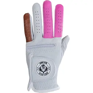 Golf Glove Men’s - Golf Accessories for Men, Adult 100% Cabretta Leather White Golf Gloves with Extra Grip, Shocker Fun Mens Gag Gift, Left or Right Hand, Small to XXL Sizes