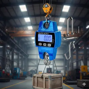 Portable Handheld electronic Crane Scale, 660lbs High precision Weighing, waterproof & shockproof Cast Aluminum Housing. Ideal for Logistics, Transport, lifting, Outdoor work, Fishing, Hunting, Farm & commercial Use. Durable Industrial Tool.