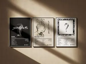 XXXTENTACION Poster 3 Pack - Minimal Digital Art Prints - Album Cover Wall Decor Set Frames Glossy