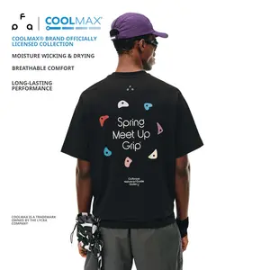 FPA Men’s Climbing Graphic Color Block T-Shirt – Crew Neck, Premium, Summer Outdoor Fashion Tee