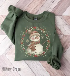Christmas Snowman Sweatshirt, Cute Snowman Sweatshirt, Christmas Sweatshirt For Women, Cute Winter Sweater, Christmas, Gift For Christmas