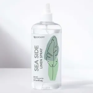 Sparoom Sea Side Linen Spray 16oz - Scented Freshener in Glass Bottle with Pump Dispenser