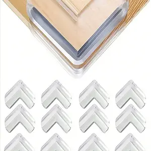 10/20pcs Table Corner Protector Pads, Silicone Material, Furniture Protection Cover, Suitable for Tables Chairs Beds Glass Cabinets