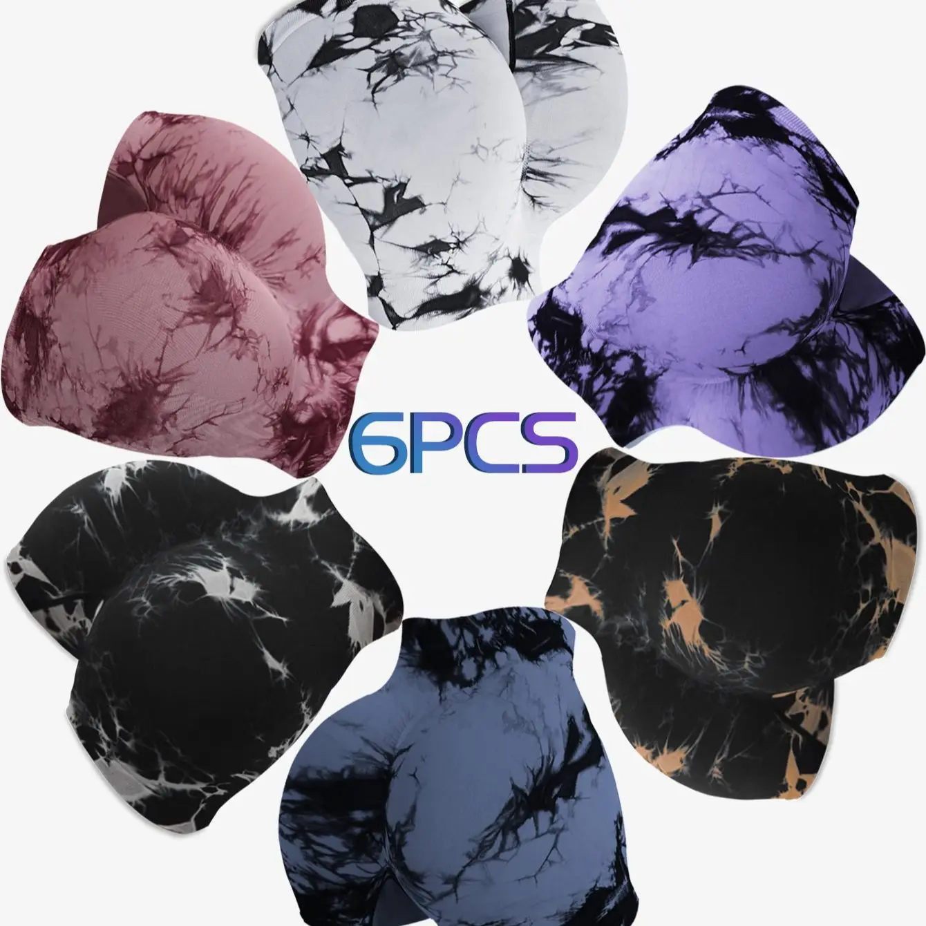 Six-piece tie-dyed set