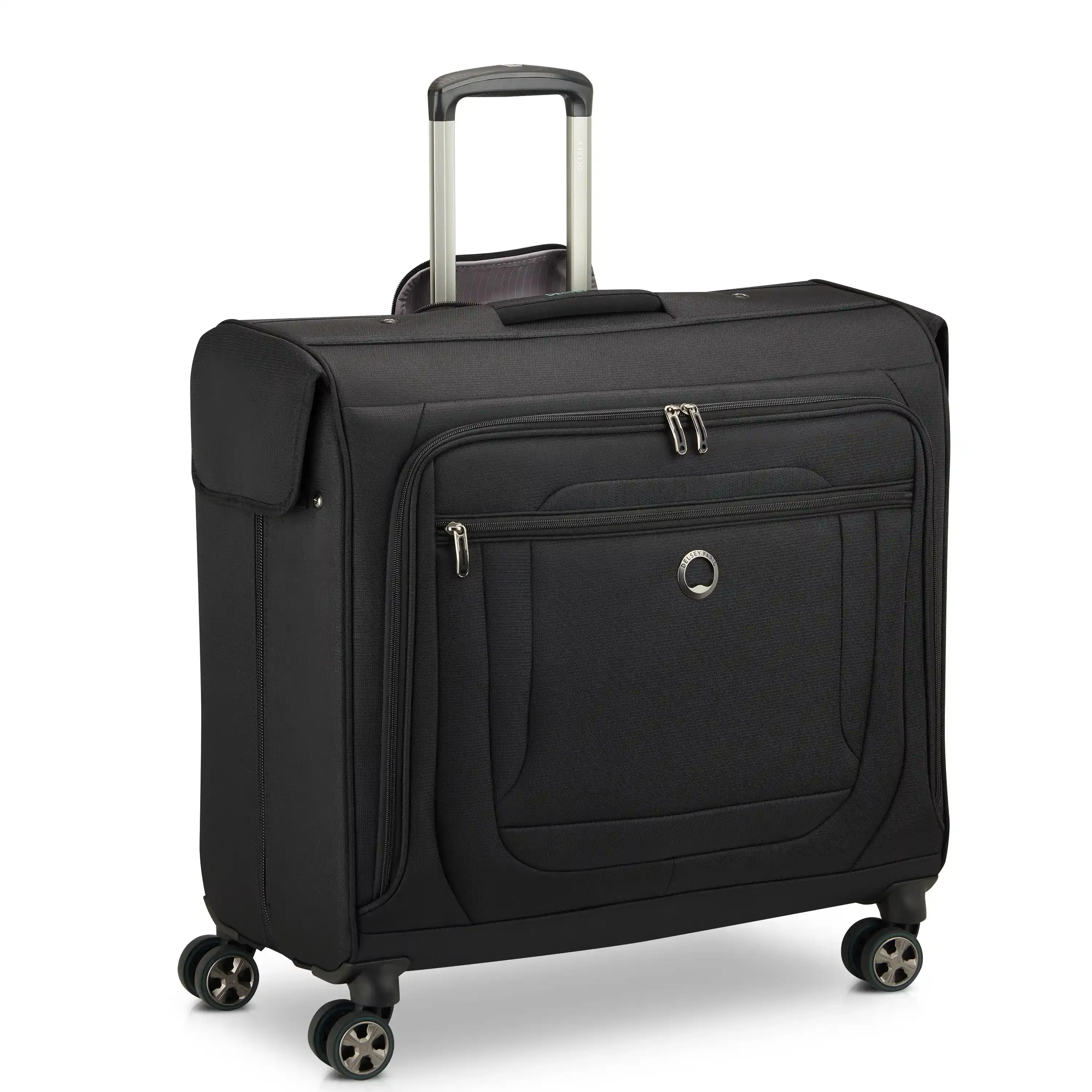 DELSEY Helium DLX Wrinkle-Free Rolling Garment Bag, Large DuraTec Fabric Luggage for Travelers with 4 Wheels 360 Rotation and Mesh Pockets