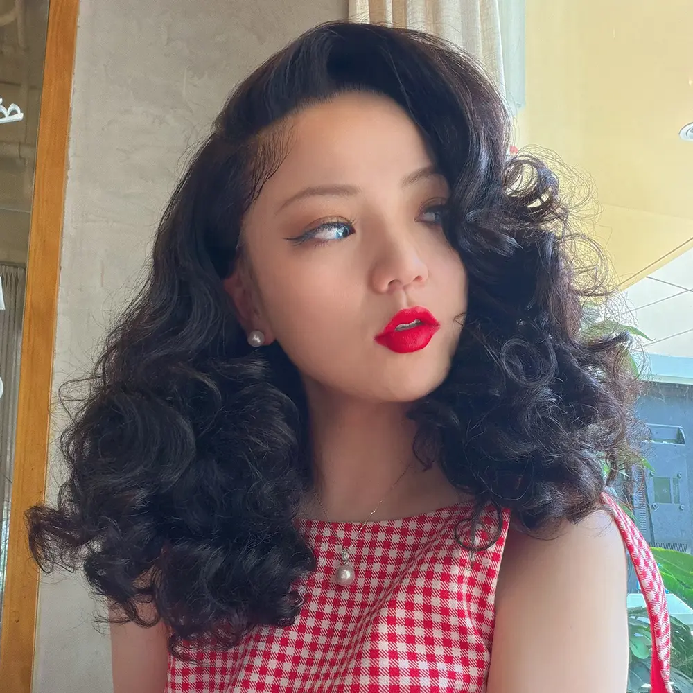 FF WIG Fluffy 90s Wave Glueless Wig 16& 18 Inches 9x6 Pre-Cut HD Lace 250% Density Pre-C part Special Styled Wear Go Wig With Drawstring Beginner Friendly