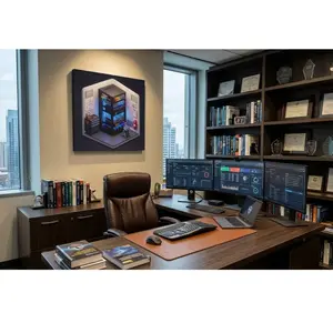 Cybersecurity Server Rack Canvas Wall Art | IT Admin Office Decor | Network Engineer Gift | Data Center Print | Sysadmin Desk Art