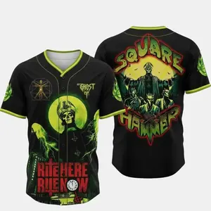 Ghost Band Square Hammer Baseball Jersey – Rite Here Rite Now Gothic Metal Shirt – Dark Ritual Rock Clothing – Heavy Metal Horror Aesthetic Jersey for Fans of Ghost Band Music