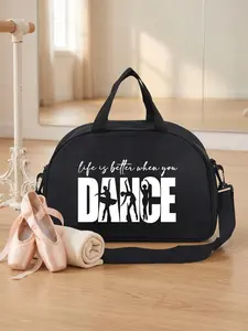 Unisex Large Capacity Portable Dance Cylinder Bag, Adjustable Strap, Multi-Pocket, Ideal for Dance Classes, Travel, Costume Storage, Gift Idea