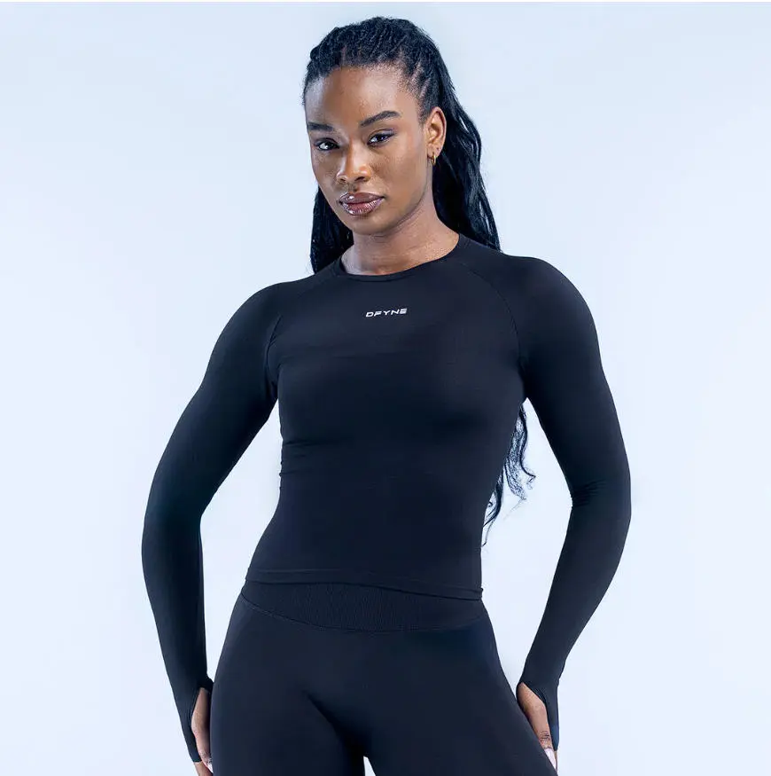 Women's Long-Sleeve Longline Sports T-Shirt - Weightless, Buttery Soft, High Stretch Outdoor Sports Active Wear Top