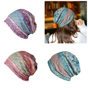 3 PCS Women's Slouchy Beanie Hat, Chemo Caps Cancer Headwear Hats  Boho Turban Baggy Sleeping Cap Scarf Fashion Accessories, Fit for Daily Casual Wear, Hiking, Outdoor Activities